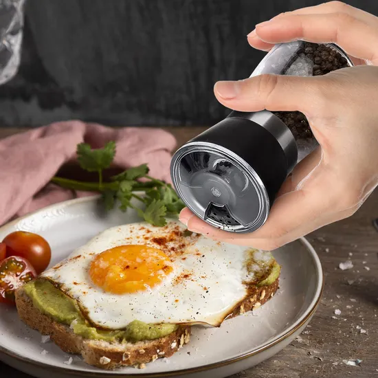 Солонка-перечница 160 мл, стеклянная бутылка, керамическая кухонная керамическая мельница для чили