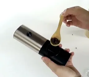 Новое поступление, регулируемая мельница для соли и перца из нержавеющей стали, пластиковая электрическая мельница для соли и перца