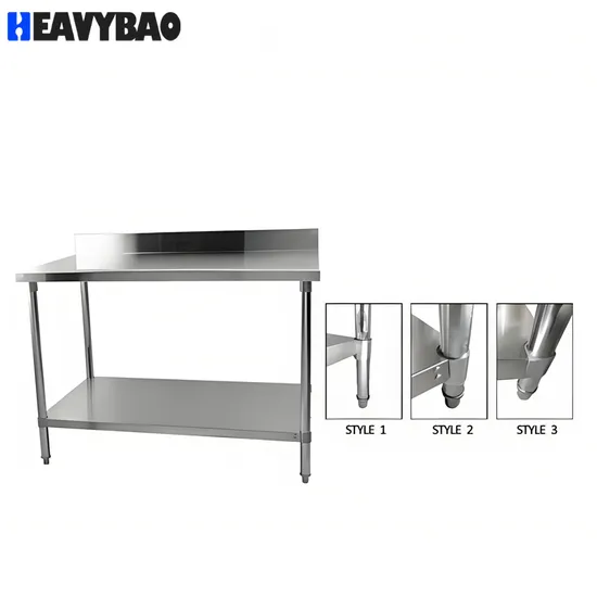 Китайский завод Heavybao, кухонный рабочий стол из нержавеющей стали для гостиничного и ресторанного оборудования
