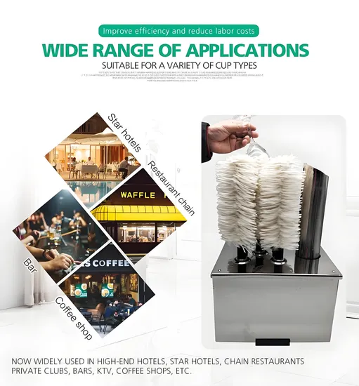 Эффективная электрическая моечная машина Heavybao для винных бокалов, полировщик, стиральная машина